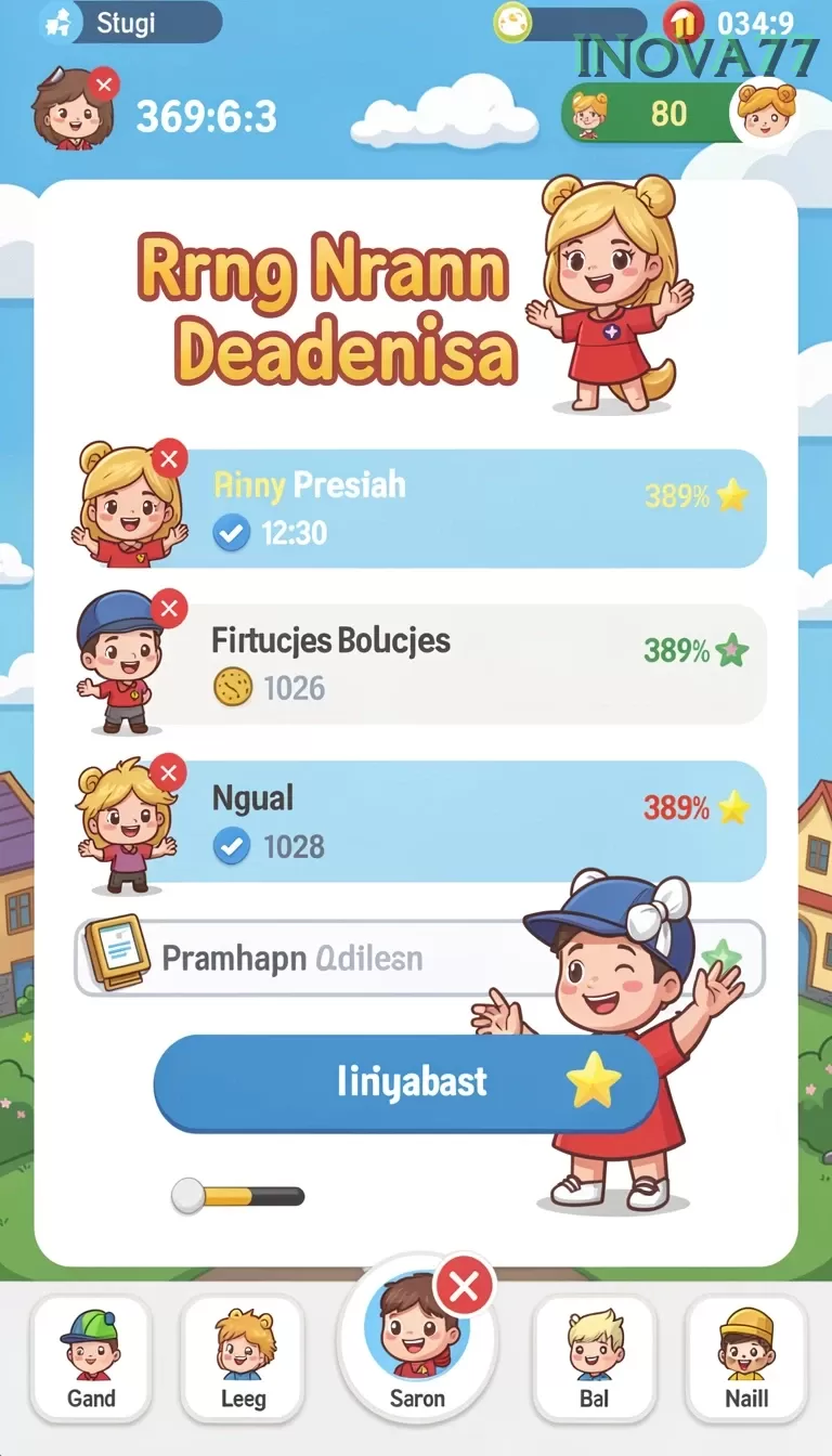 Cuplikan layar WAJAN4D — menu navigasi