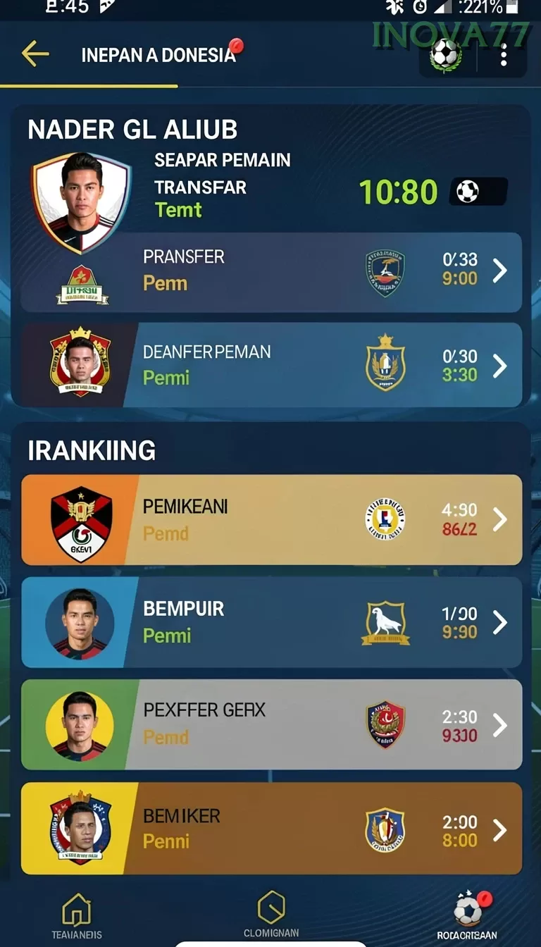 Cuplikan layar DI1 — menu navigasi
